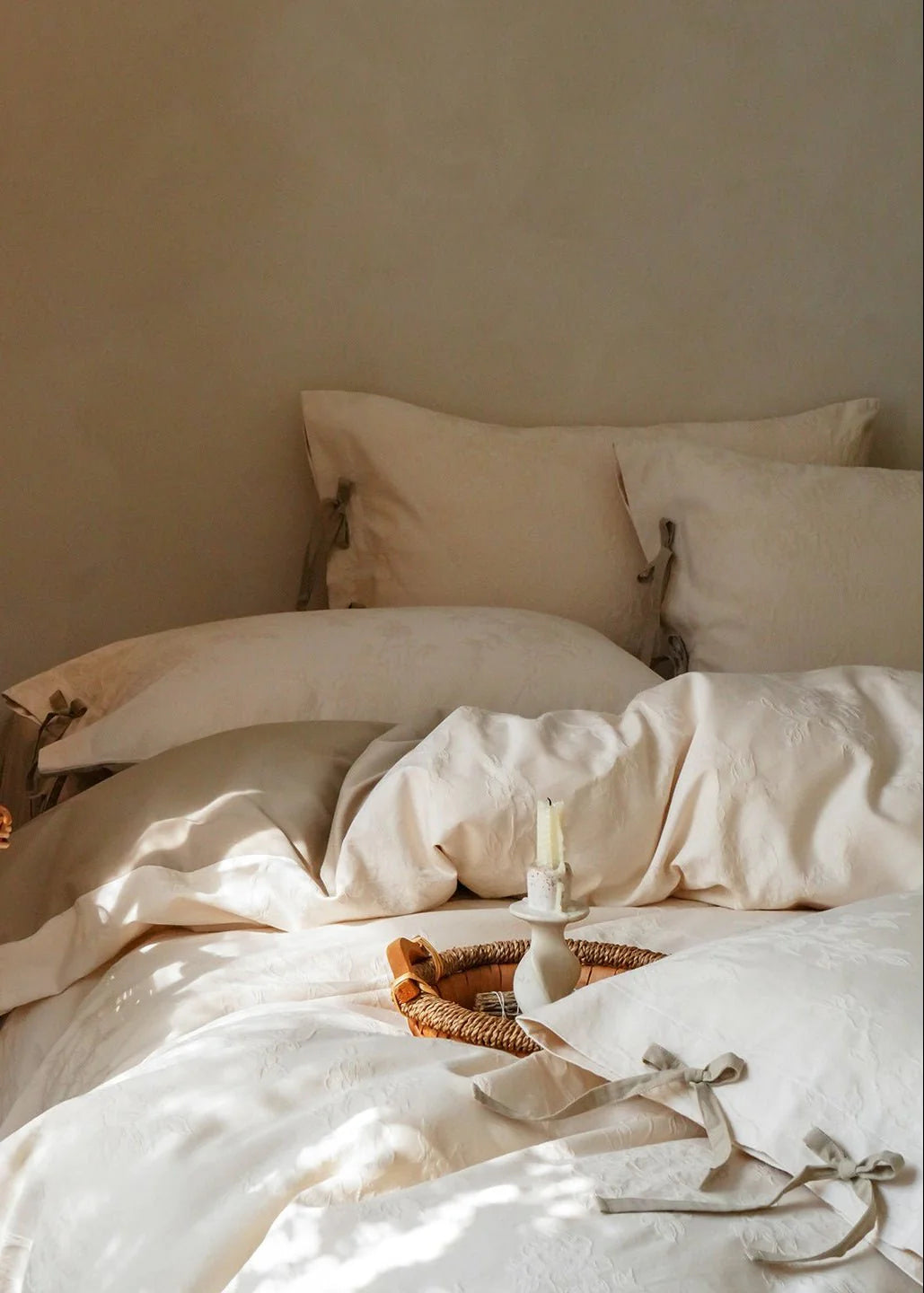 Liora Ribbon Bow Tied Floral Bedding Set