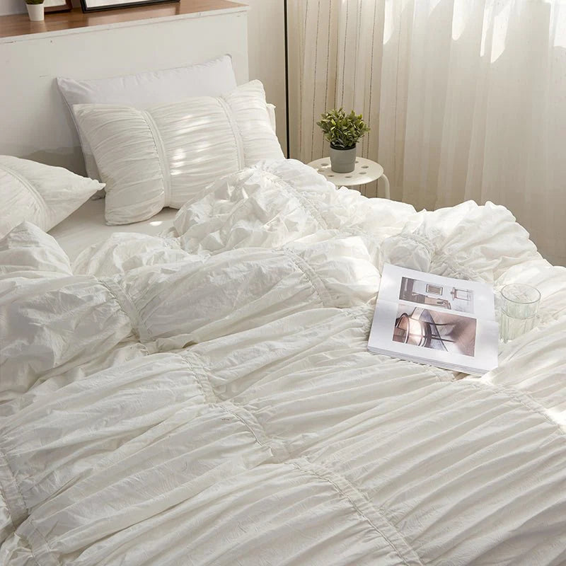 Coquette Ruffle Bedding Set with Ties