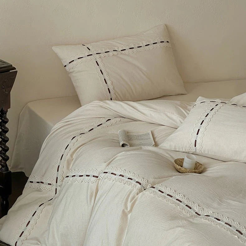 Riona Jacquard Lace Bedding Set