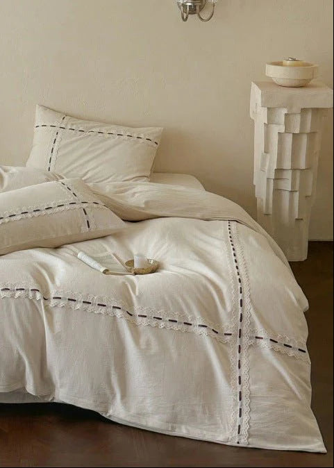 Riona Jacquard Lace Bedding Set