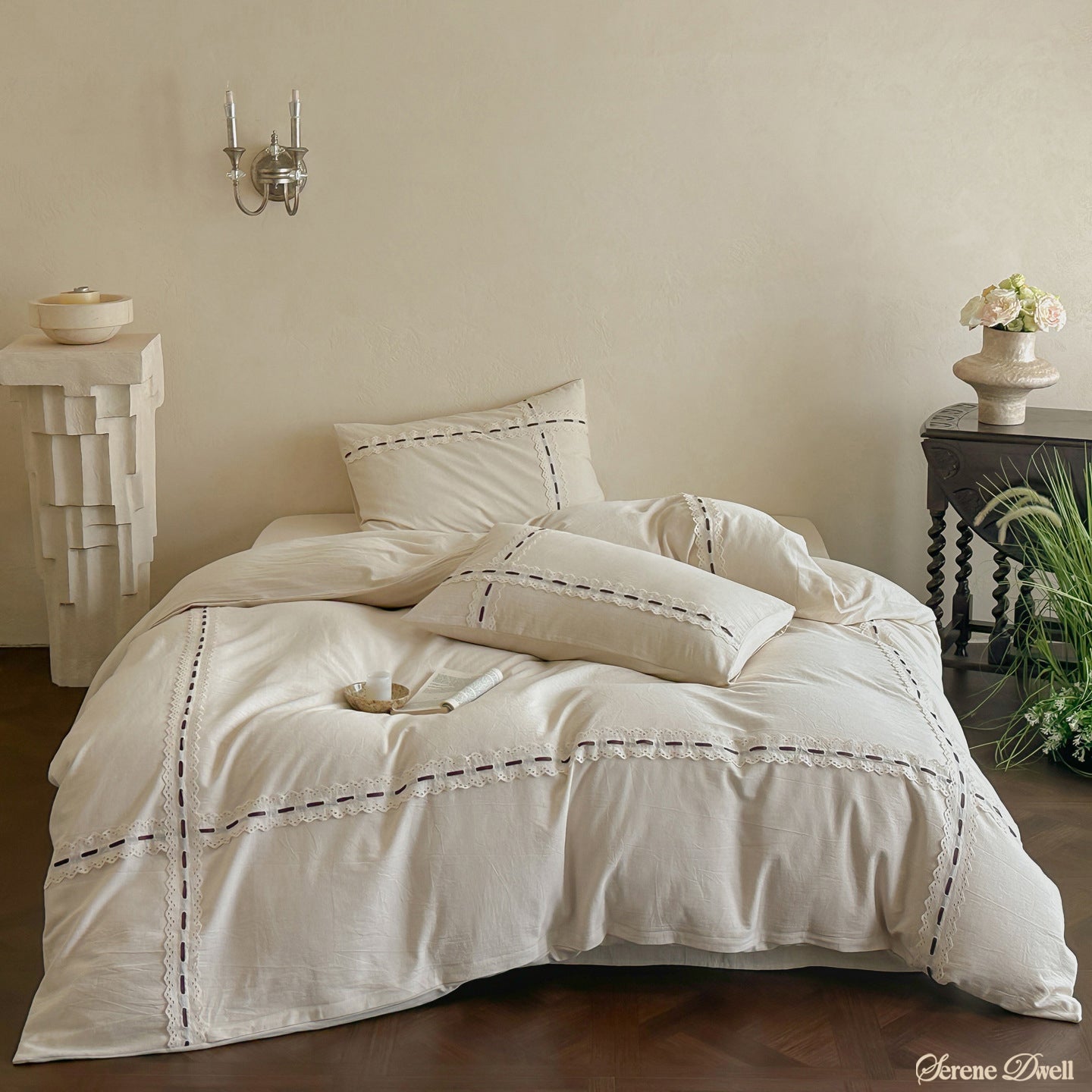 Riona Jacquard Lace Bedding Set