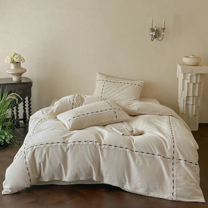 Riona Jacquard Lace Bedding Set