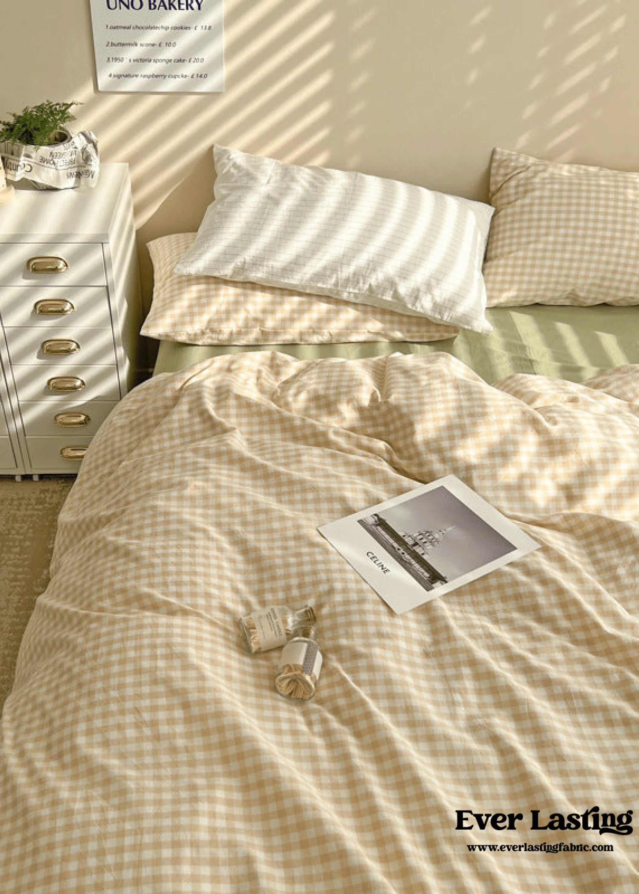 Mixed Gingham Bedding Set